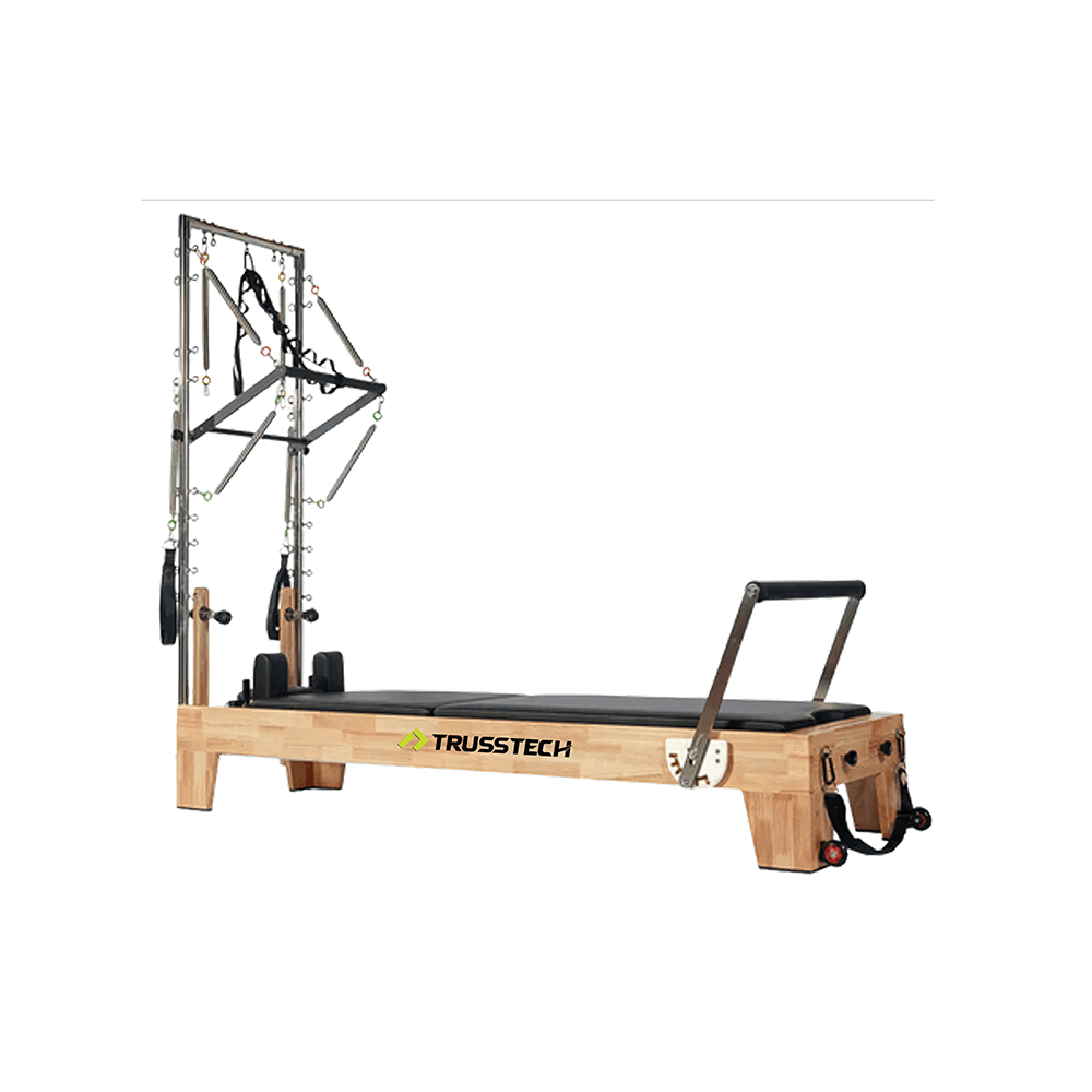 Wooden Reformer with Tower Bundle - Pilates by TrussTech Sports & Fitness, Jaipur